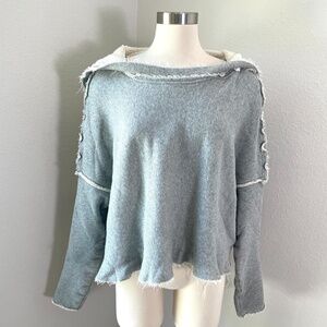 NEW FP Movement Free People Womens Gray Free Spirit Hoodie Sweatshirt Size Small